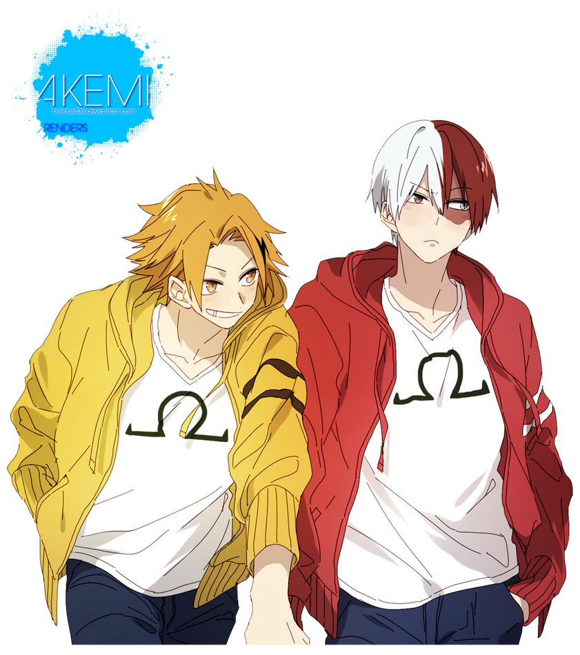 Todoroki Shouto x Kaminari Denki - Render by brenar406 on DeviantArt