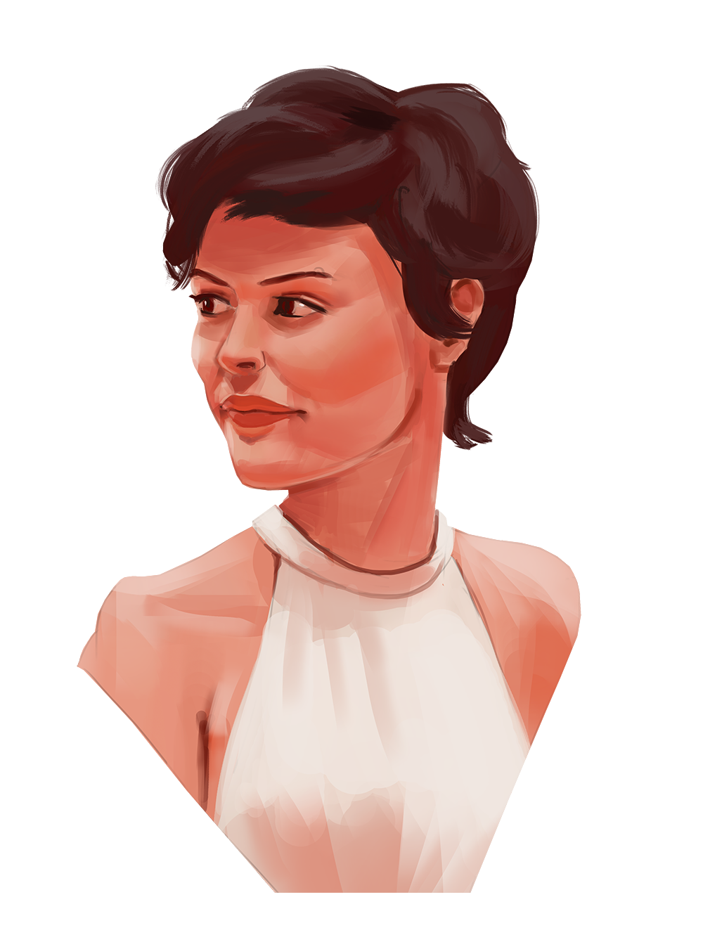 Audrey Tautou portrait study