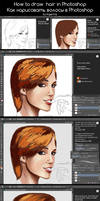 How to draw hair  in Photoshop