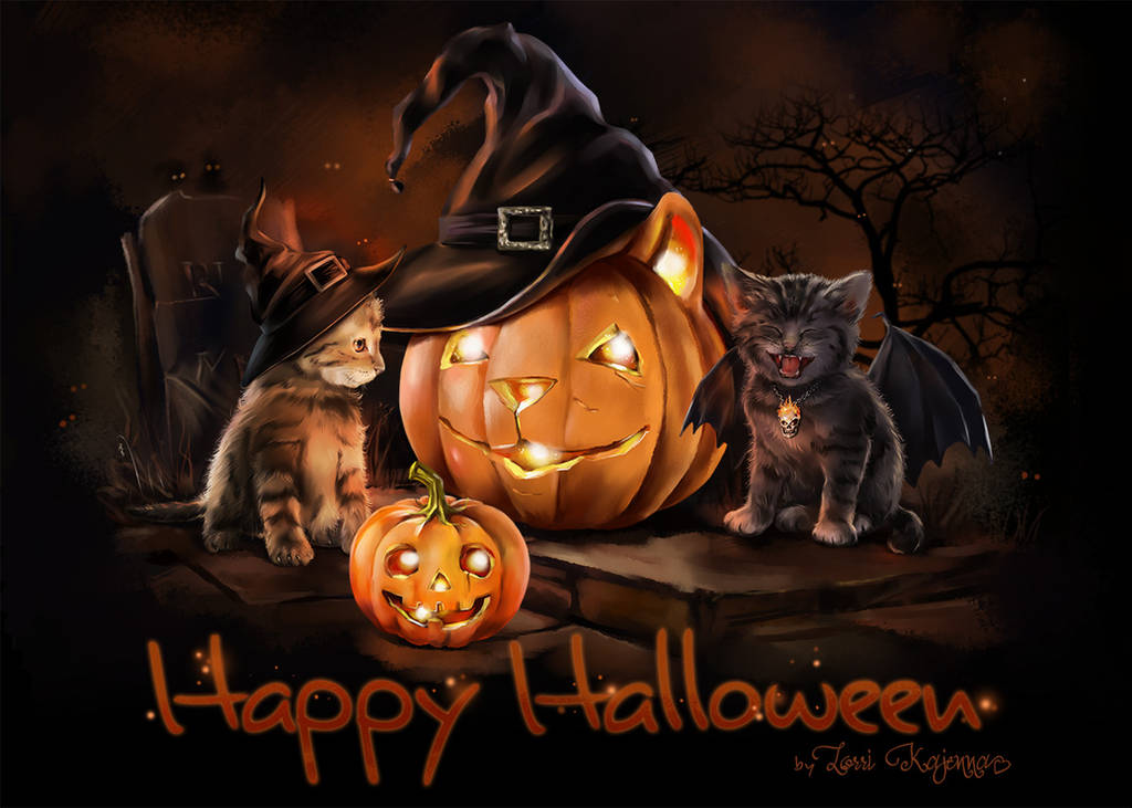 Halloween Cats by Kajenna