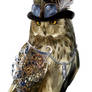 Steampunk-style owl