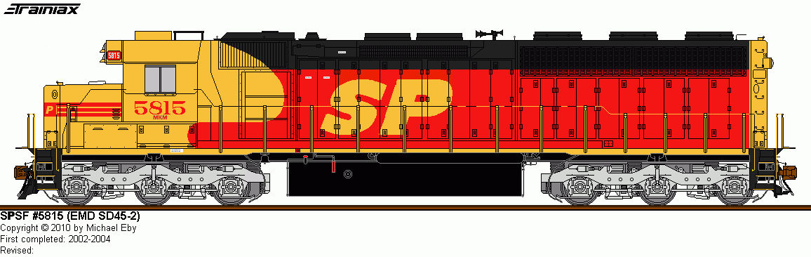 55-spsf-5815-emd-sd45-2 Faded Yellow Paint by dalekcann879 on DeviantArt