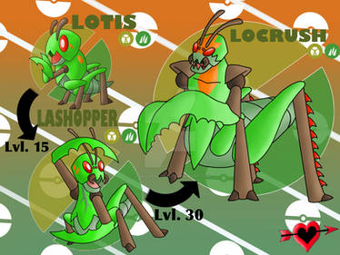 Locust Fakemon Family Bug Grass