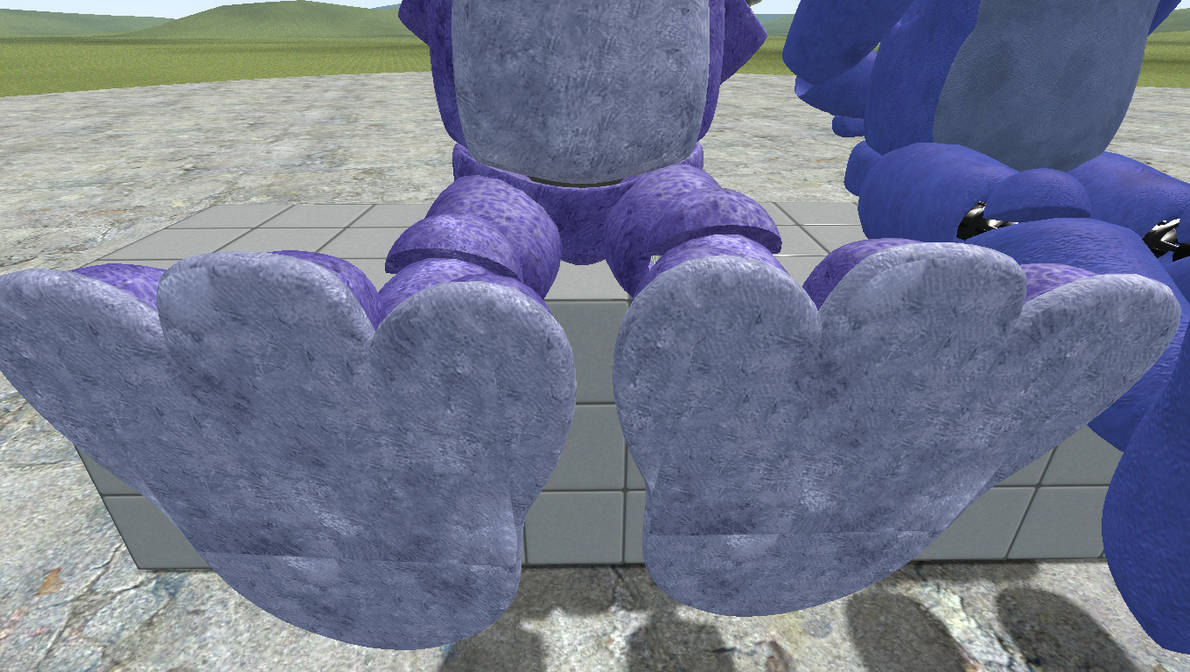 bonnie and unwithered bonnie and her feet(4) by militaryrabbit on