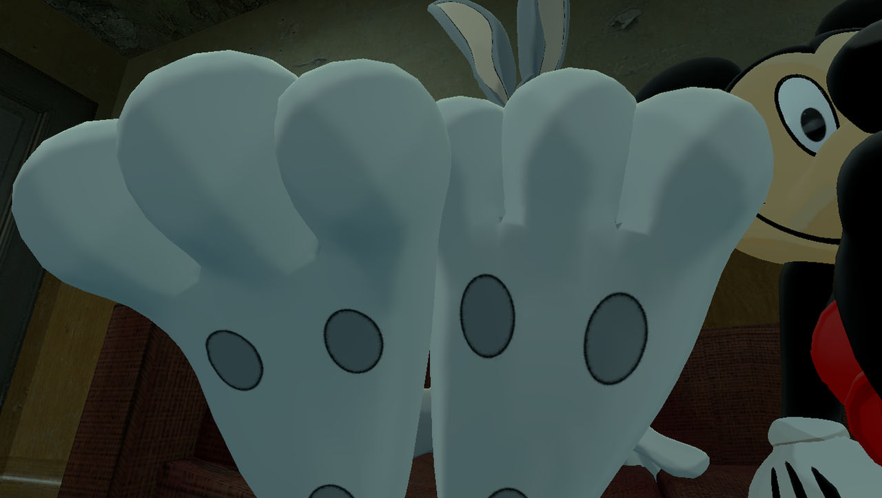 bugs bunny and mickey mouse show their feet(3) by militaryrabbit on ...