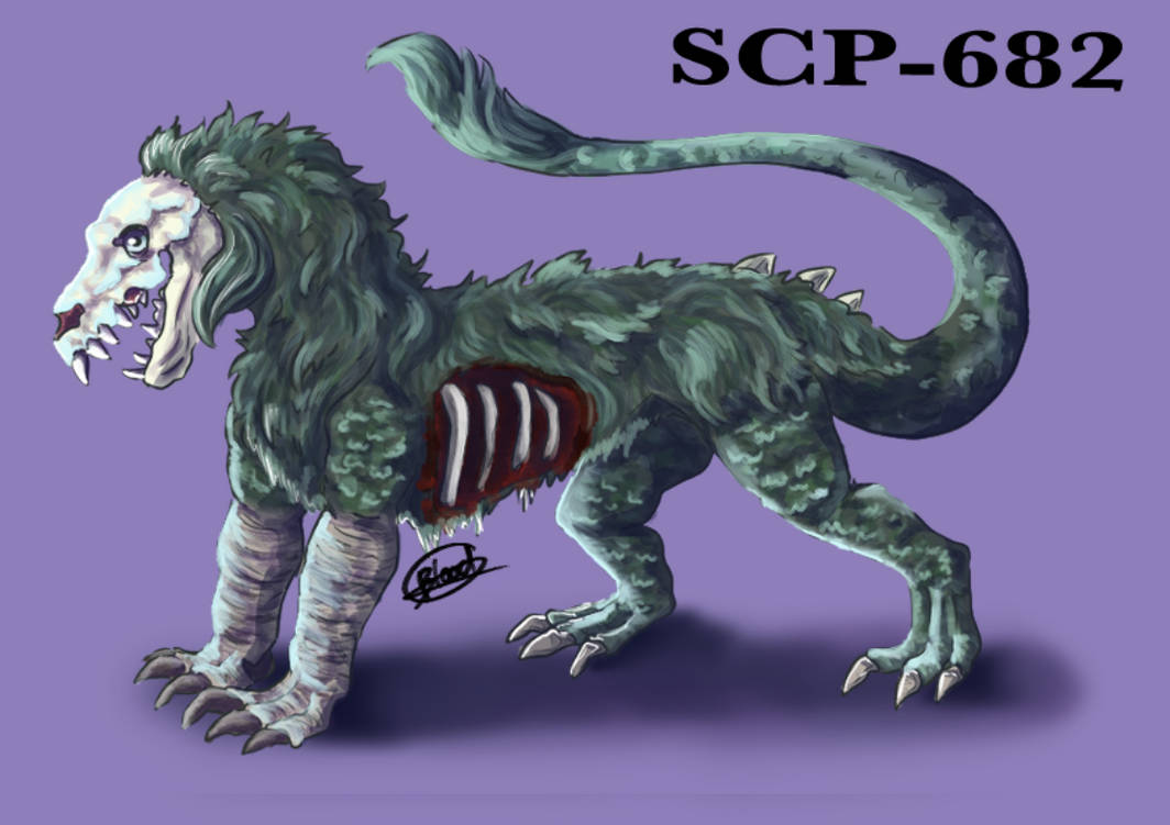 Scp 682 by BloodGrey on DeviantArt