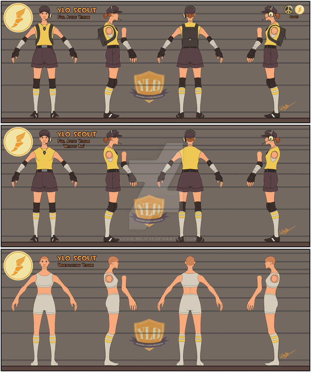 TF2 YLO Scout Character Sheet - full set