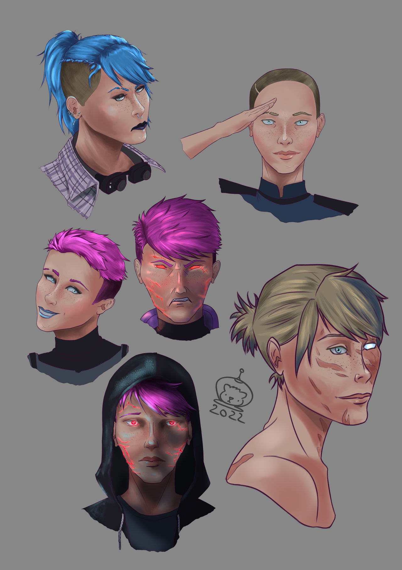 Character progression sheet by nihilisticspacebear on DeviantArt