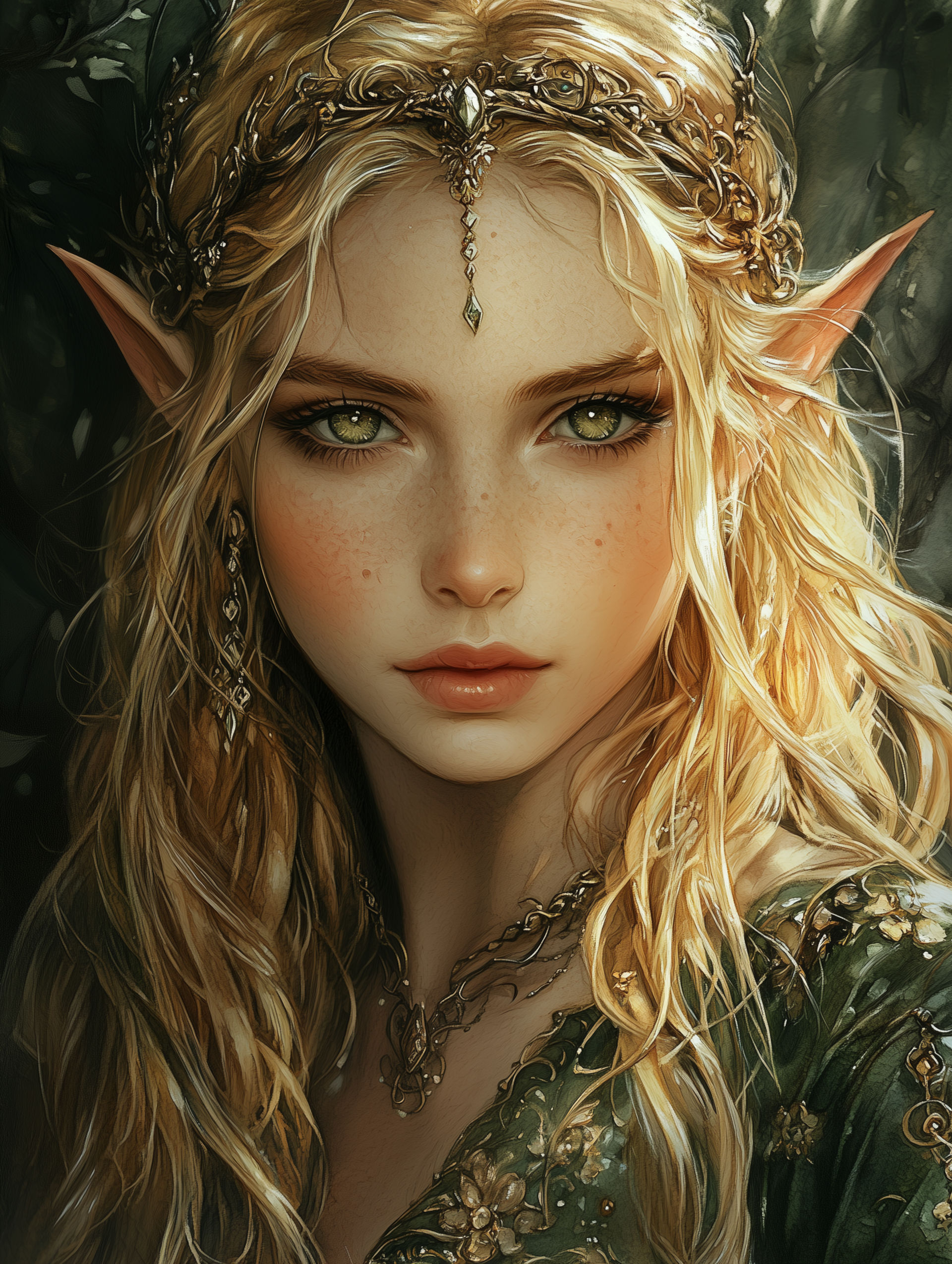 Elf Portrait by Aluverse on DeviantArt