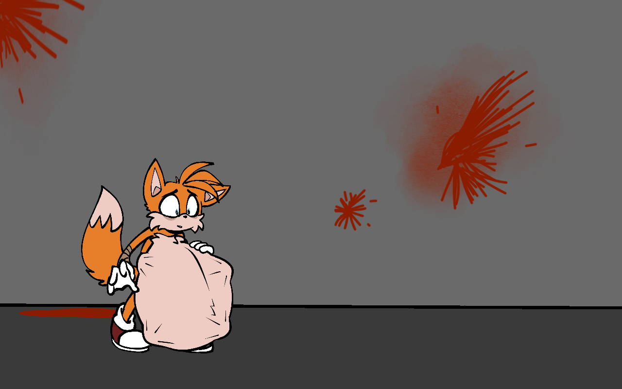 Tails Pierde su cola - Starved Eggman FanArt 3