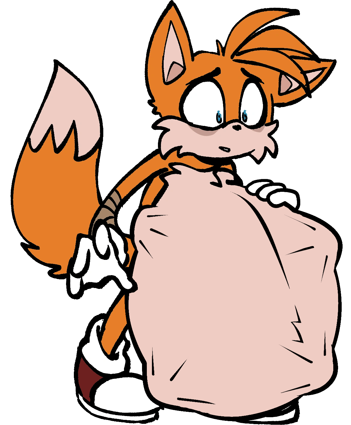 Tails Ate Starved Eggman by MillerTheCockroach on DeviantArt