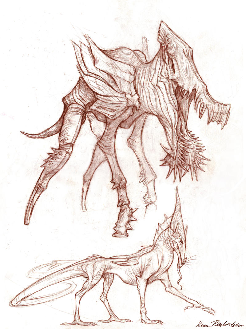 Critter Sketches#2 by KatePfeilschiefter