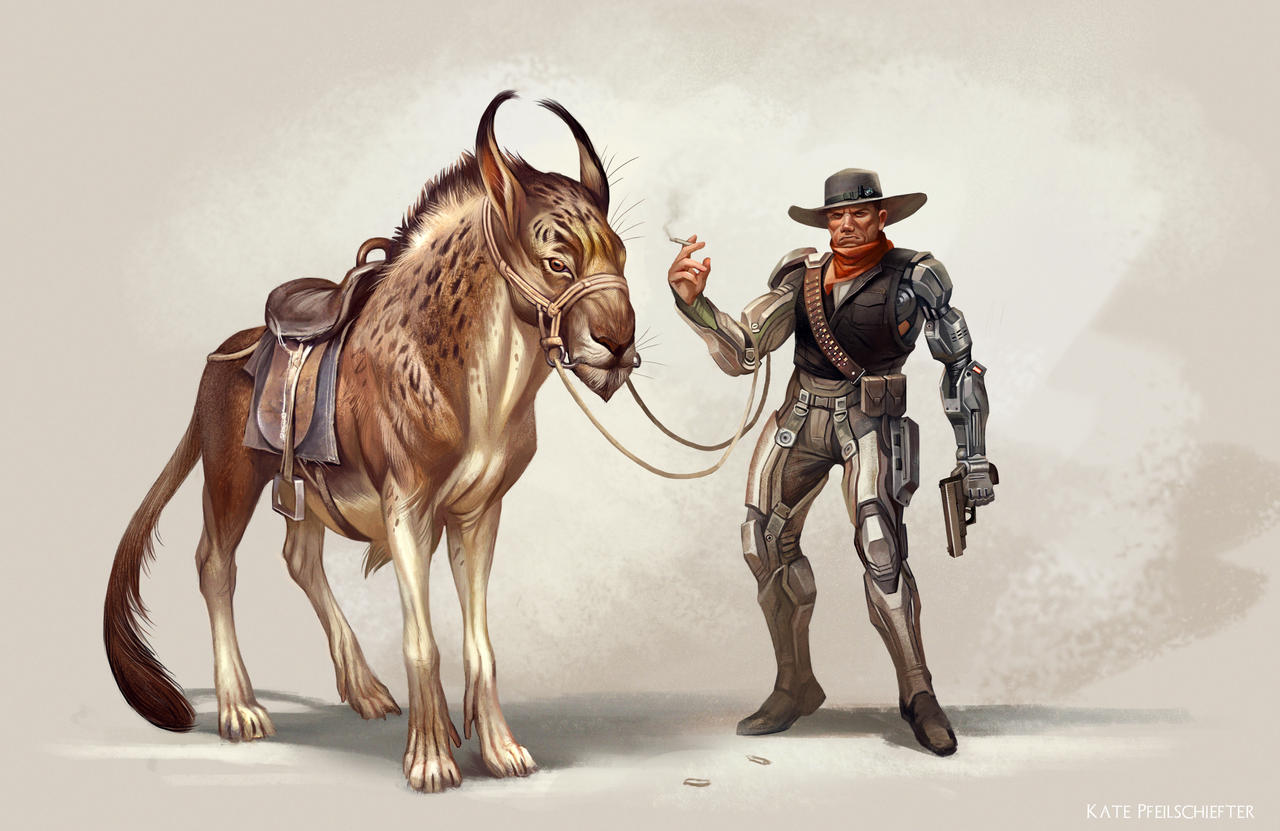 Post Apocalyptic Riding Mount Rider and Mount by KatePfeilschiefter on DeviantArt
