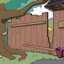 A cartoon background with lineart version