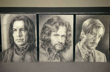 ACEO portraits of Snape, Sirius and Remus