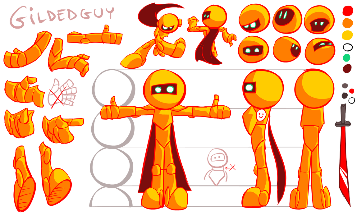 Gildedguy Model Sheet by gildedguy Gildedguy Model Sheet by gildedguy