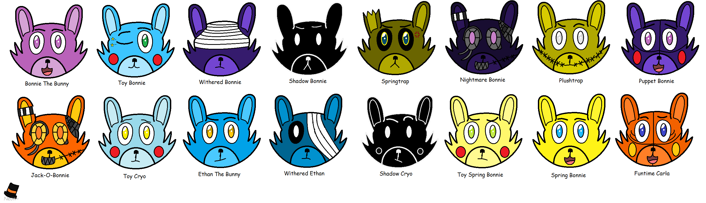 FNAF - The Rabbit Animatronics in My Pizzeria by FNAFNeonAnimatronics ...