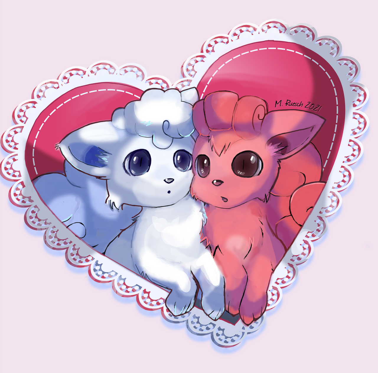 Vulpix Valentine by OneWingArt on DeviantArt
