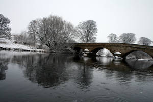 hewick bridge in snow