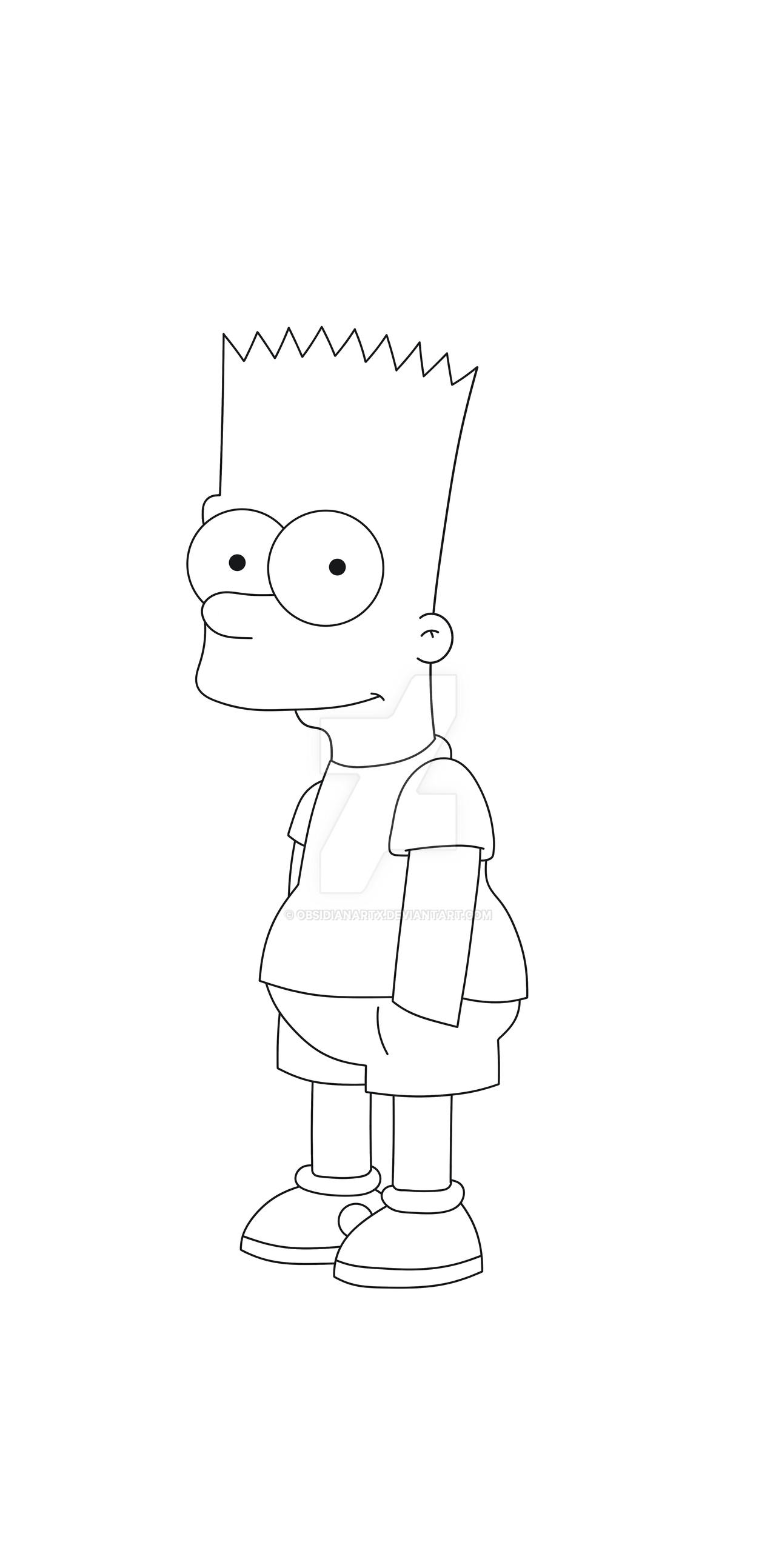 Simpsons Line Bart Simpson 01 by ObsidianArtx on DeviantArt