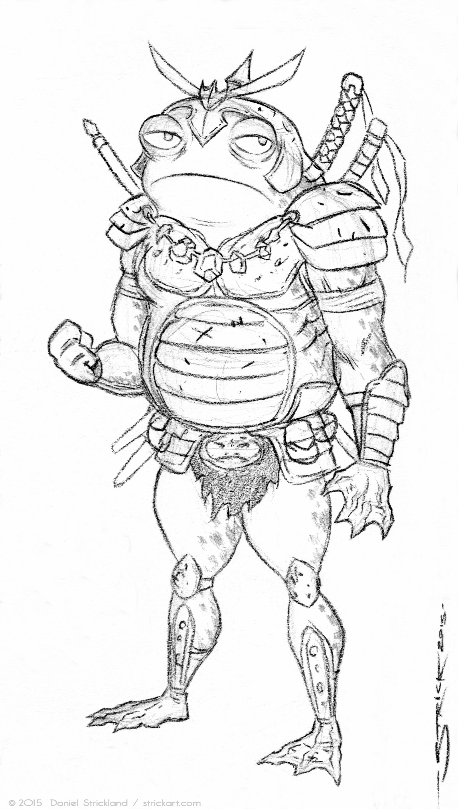 Frog Soldier sketch 3 by strickart