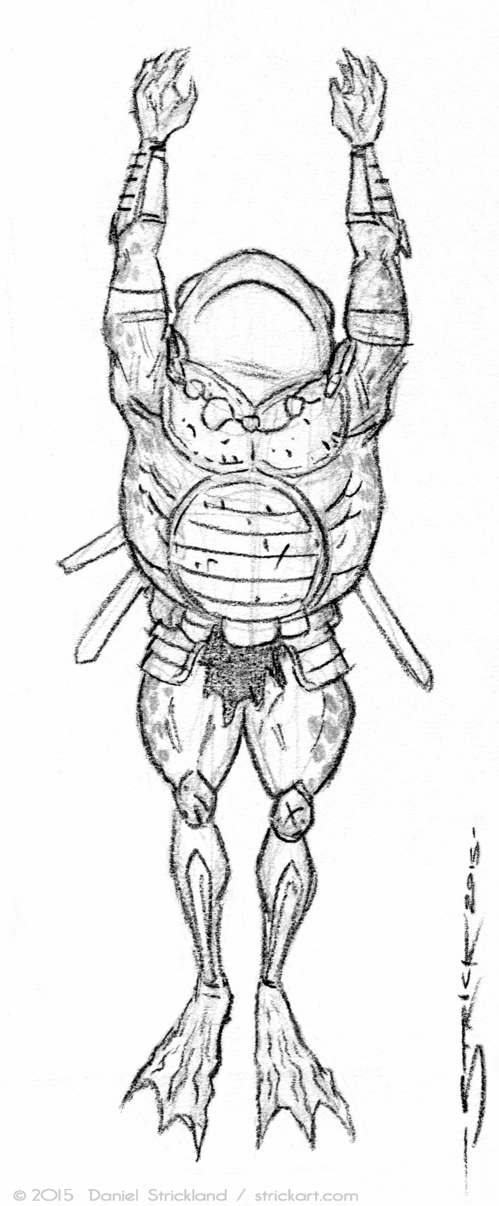Frog Soldier sketch 5 by strickart