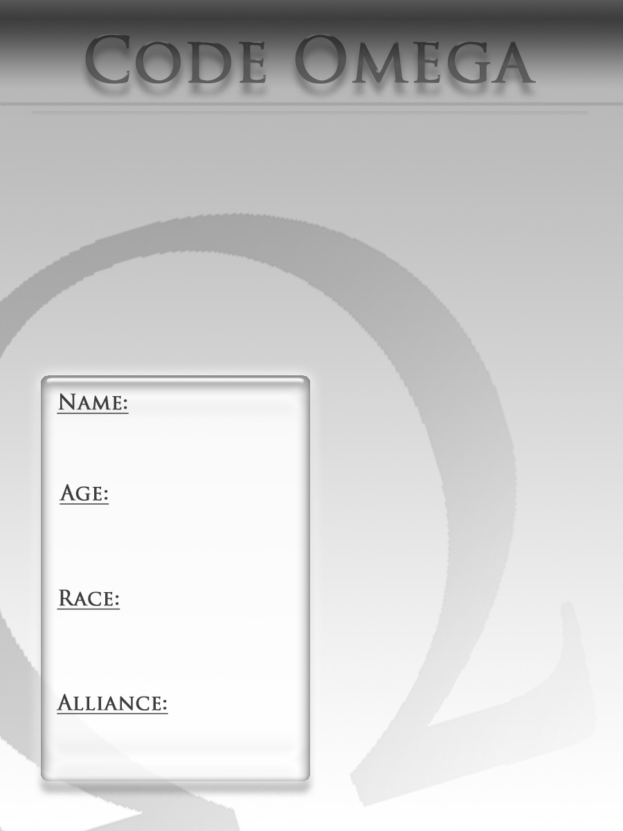 Character Code Omega Character Sheet Code Omega by nicky14 on DeviantArt