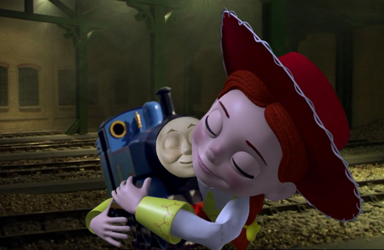 Engine Hug Jessie hugs Thomas at tidmouth sheds by Thomasfan16512 on DeviantArt