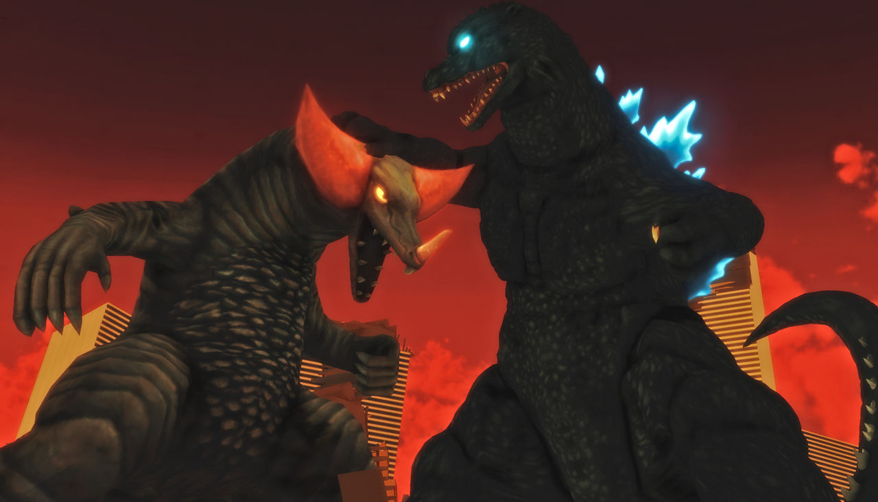 Godzilla(Final Wars) vs. Gomora(Ultra Galaxy) by Drawbot908 on DeviantArt