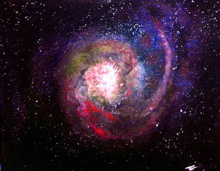 Crimson-Cobalt Centrifuge Nebula by Defiant2Death