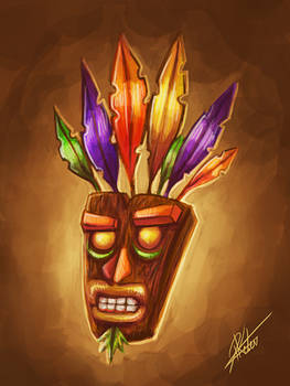 Crash Bandicoot Mask - Sketch