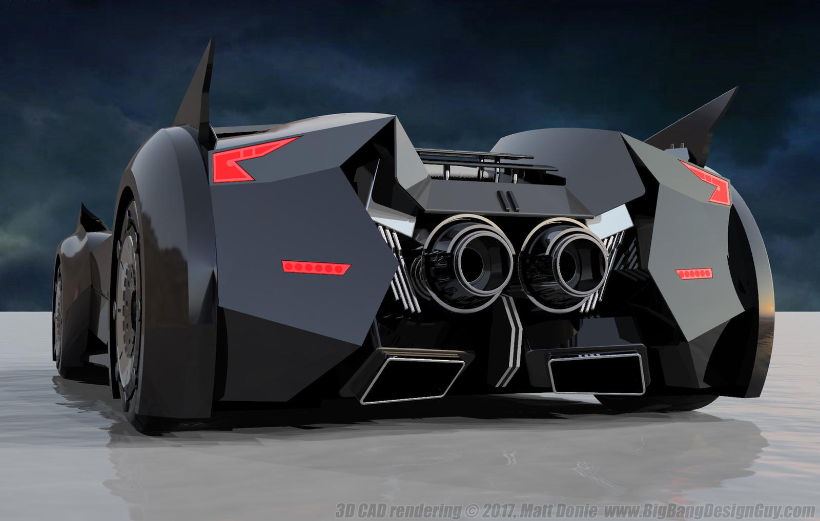 Telltale Batmobile - Rear View by Ravendeviant on DeviantArt