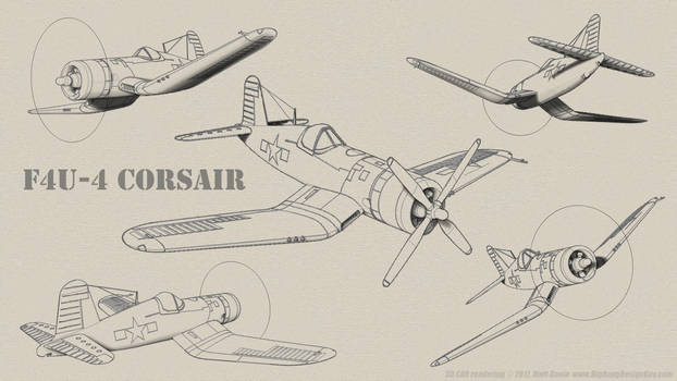 F4U-4 Corsair Sketches