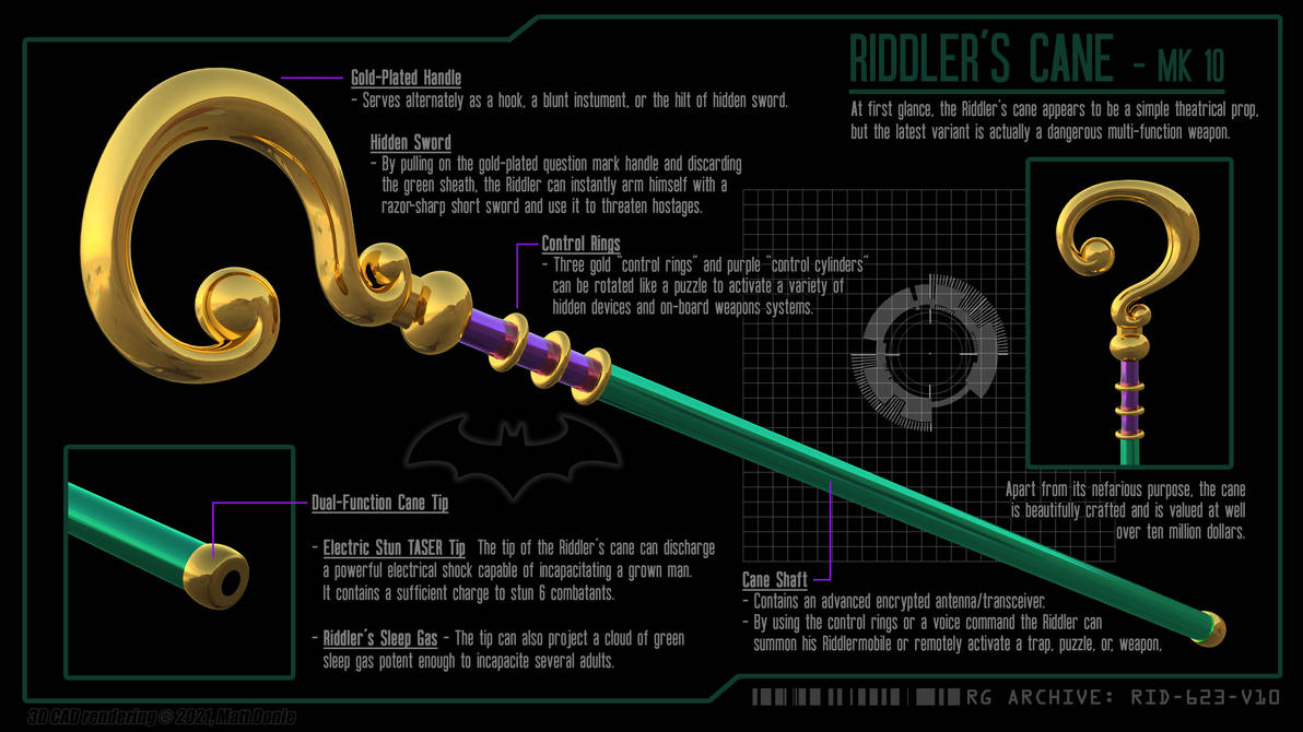 Riddler Cane - Schematics by Ravendeviant on DeviantArt