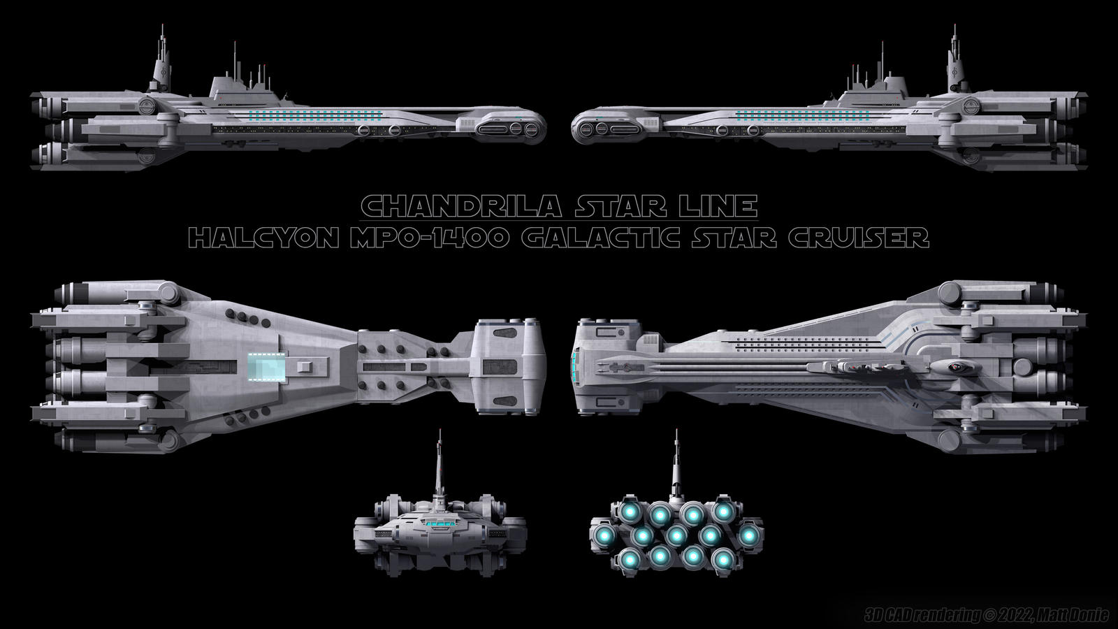 Halcyon Galactic star Cruiser - Multiview by Ravendeviant on DeviantArt