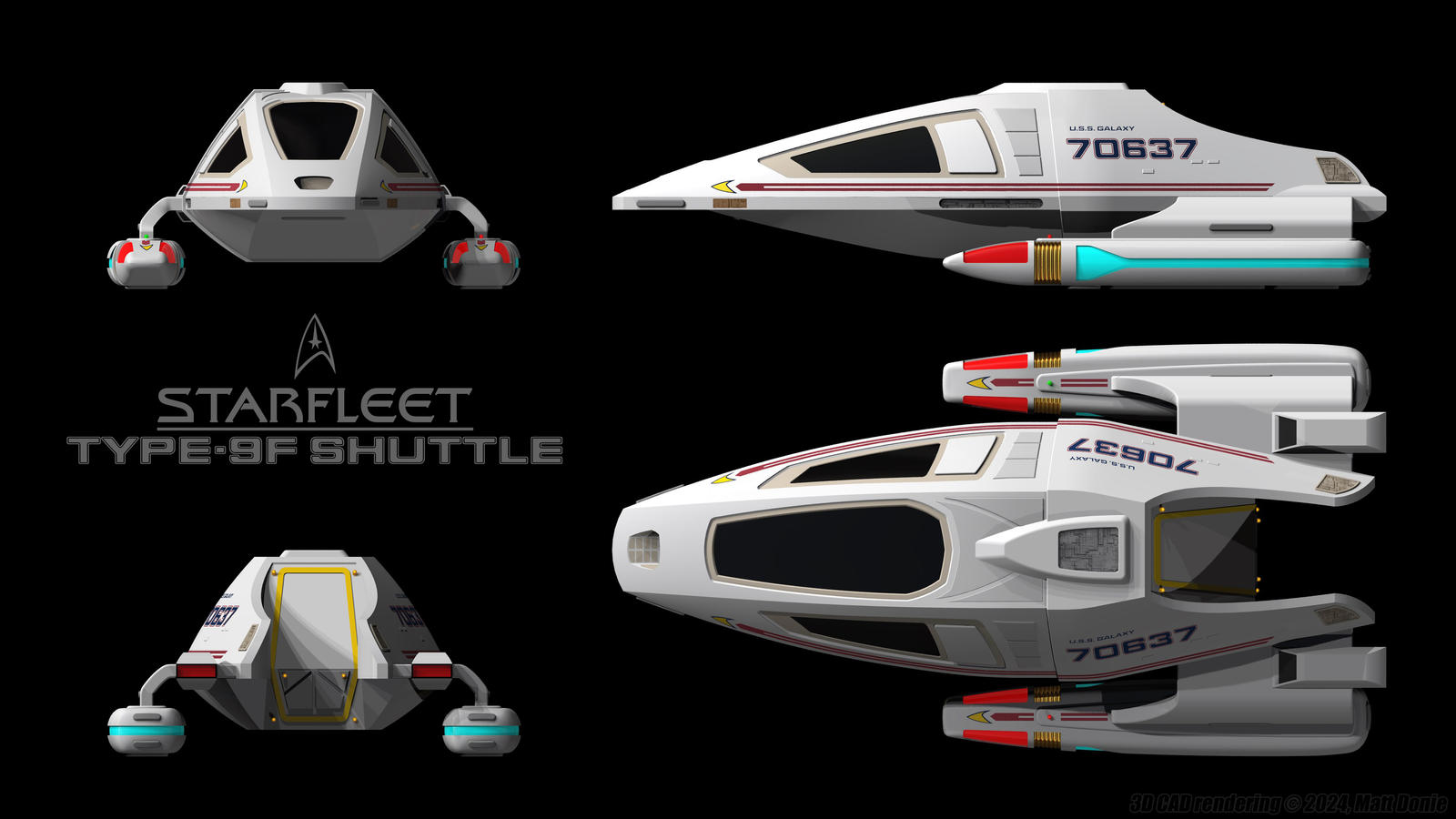 Type 8 Shuttlecraft Type-9 Shuttle Multi-View - Star Trek by Ravendeviant on DeviantArt