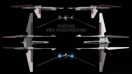 Vector Jedi Starfighter - Multi-View