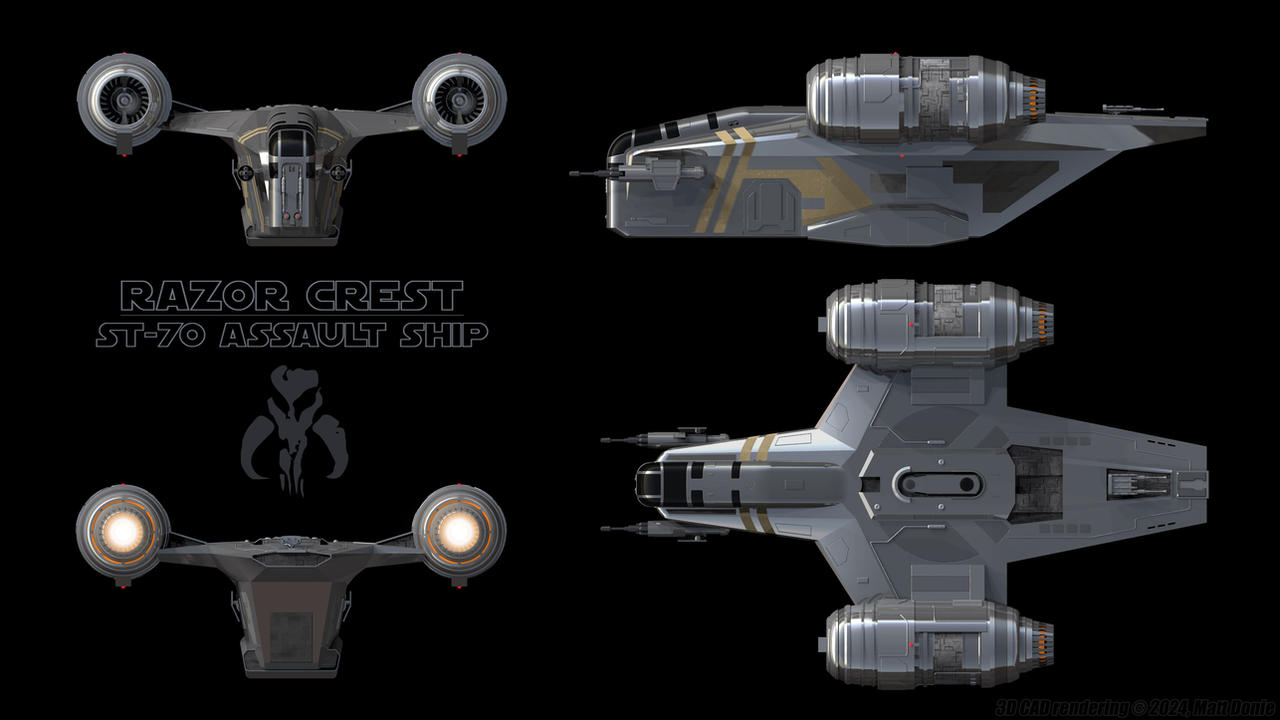 Crashed Razor Crest Razor Crest Multi-View by Ravendeviant on DeviantArt