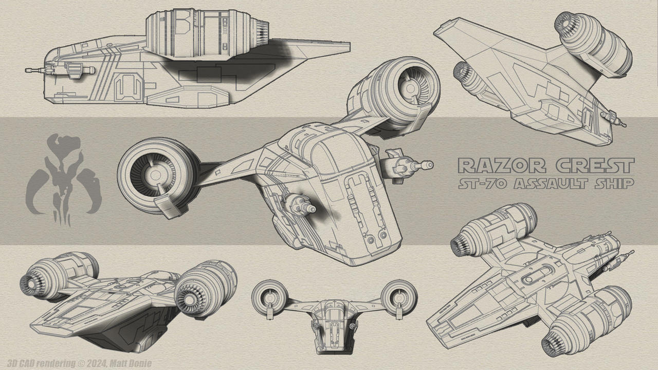 New Razor Crest Concept Razor Crest Sketches by Ravendeviant on DeviantArt
