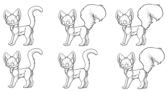 Free Kitten lineart