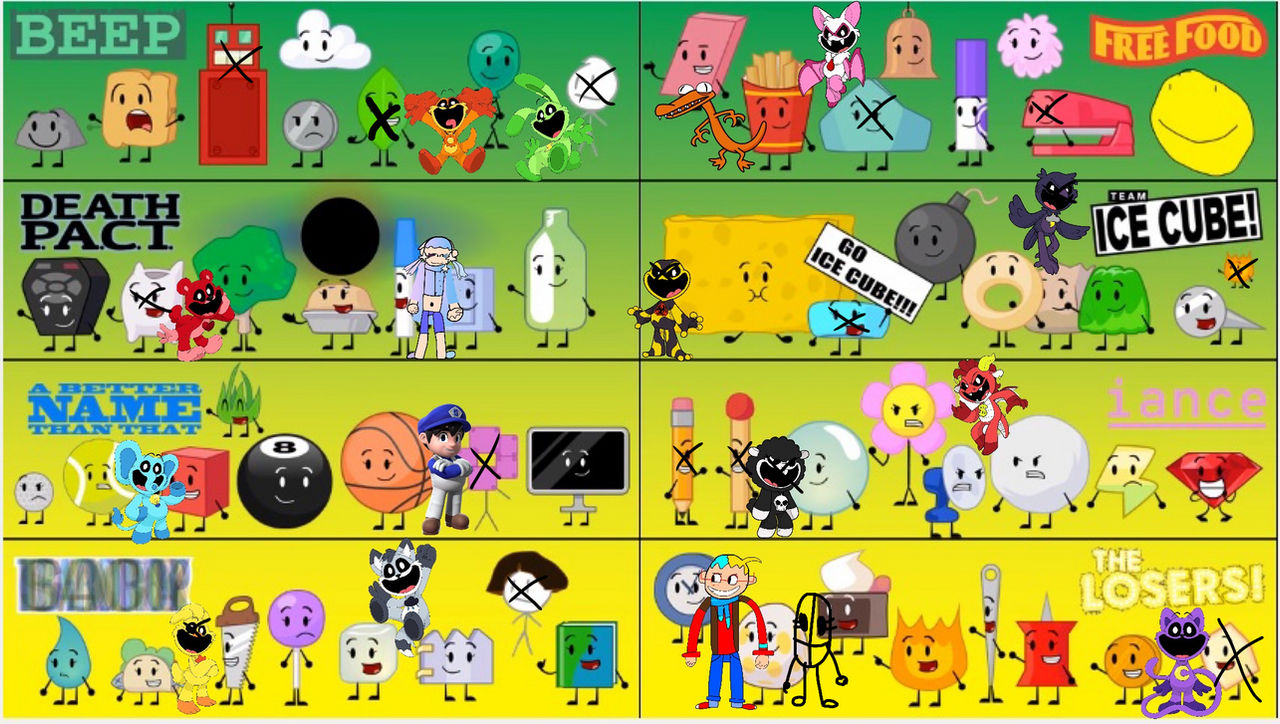 Bfb Ruff Ruff Ruff Ruff Ruff All 8 teams from Bfb by urfjjdjdjd on DeviantArt