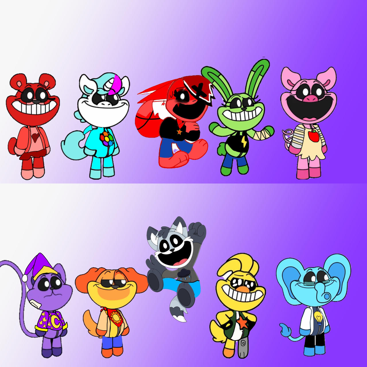 All smiling critters by urfjjdjdjd on DeviantArt