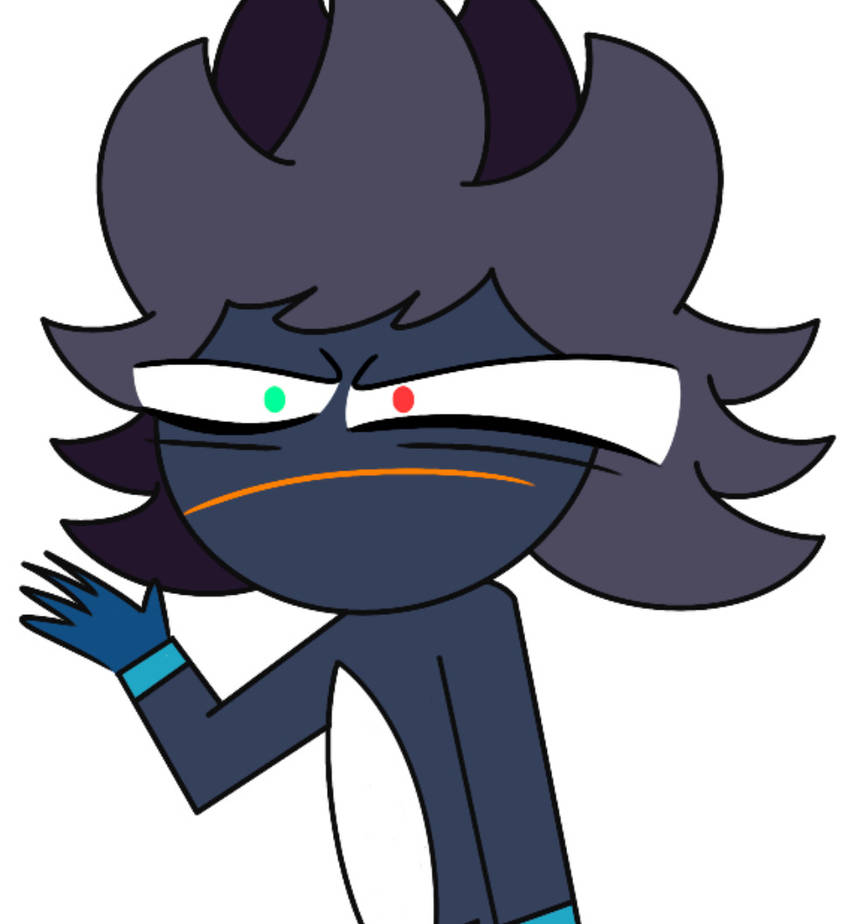 He is kinda grumpy by OmegaBlue123 on DeviantArt