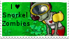 PvZ Stamp: I love Snorkel Zombies by Shadow-Cipher