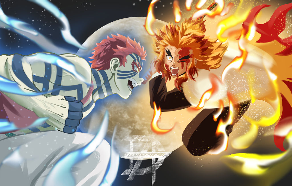 Akaza Vs Rengoku By Thejokaizen On Deviantart Akaza Vs Rengoku By Thejokaizen On Deviantart