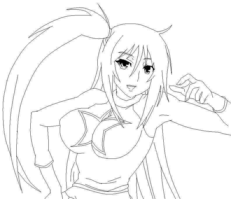 Sekirei Uzume Lineart