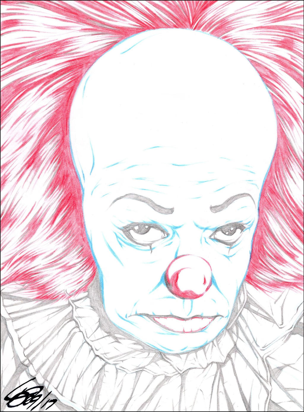 How to Draw PENNYWISE THE CLOWN (IT [1990] TV Mini-Series) Drawing