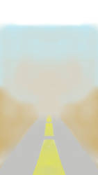 foggy dusty road