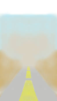 foggy dusty road