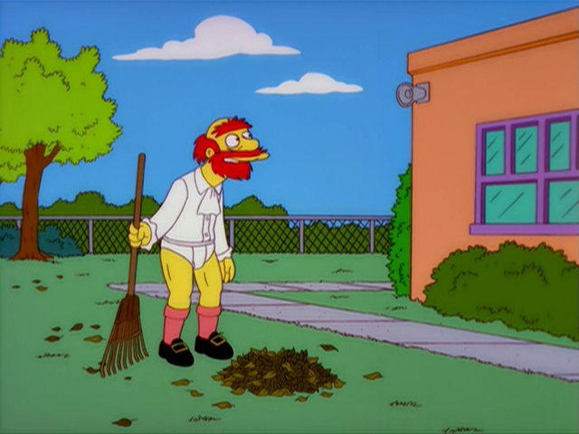 Groundskeeper Groundskeeper Willie without the Kilt by HotandBothered on DeviantArt
